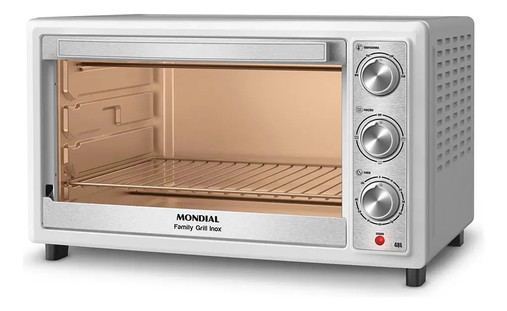 Forno Elétrico 48l Family Grill Inox Mondial 1800w Frn-48-wi