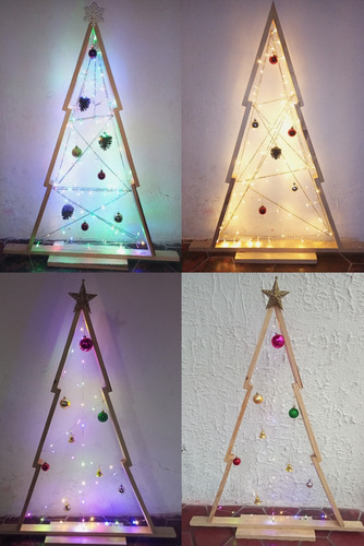 Arbolitos Country Para Navidad C/ Luces Y Adornos