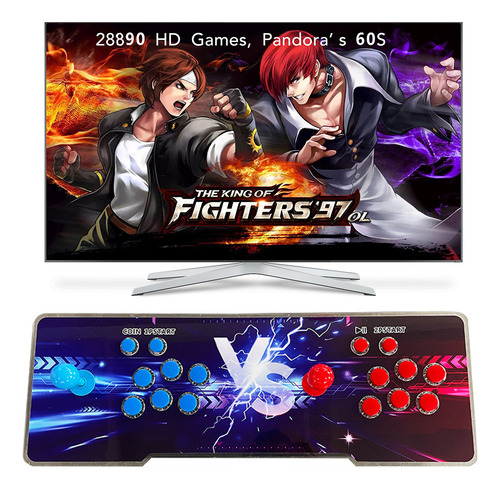 Tablero Arcade Con Doble Palanca 2p + Boton Led