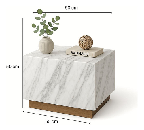 Set De 2 Mesas De Centro Para Sala Mármol Blanco
