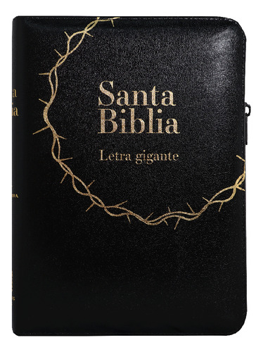 Biblia Reina Valera 1960 Letra Gigante Color Negro corona