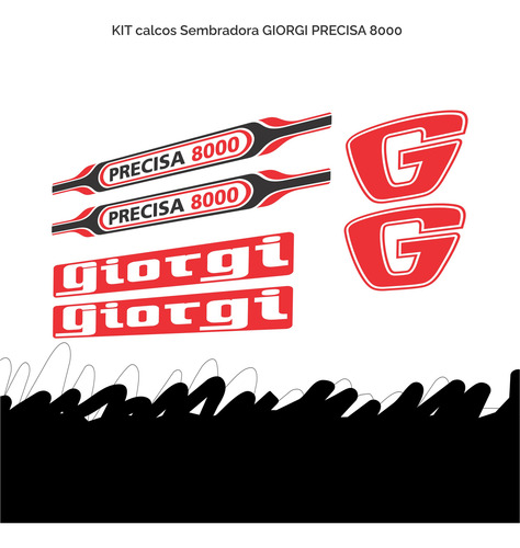 Kit De Calcos Símil Original Sembradora Giorgi Precisa 8000