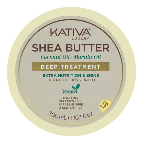 Kativa Shea Butter Mascara Nutrición Y Brillo Coconut Vegano