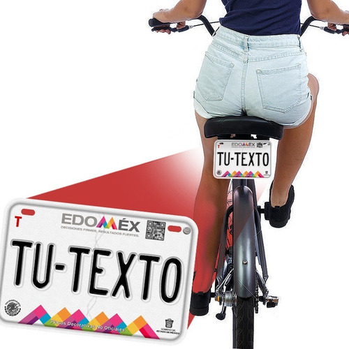 Placas Bicicleta Metálicas Bici Personalizadas Cualquier Est