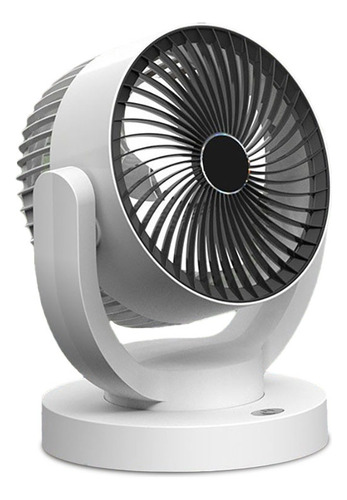 Ventilador De Piso Pared Portátil Recargable Usb Con 3 Aspas 18 Cm Blanco Plástico 3