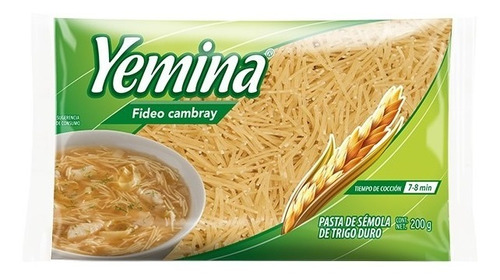 Pasta Yemina Fideo Cambray Bolsa 200g