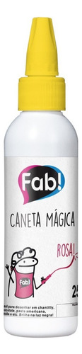 Caneta Mágica Alimentícia Fab! 60g Cor Rosa