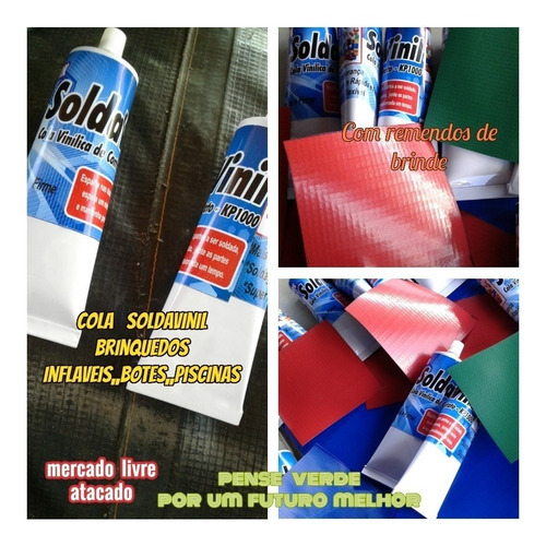 Imagem 2 de 5 de Cola Para Barco Inflavel Soldavinil 1 Bisnaga C/300ml+brinde