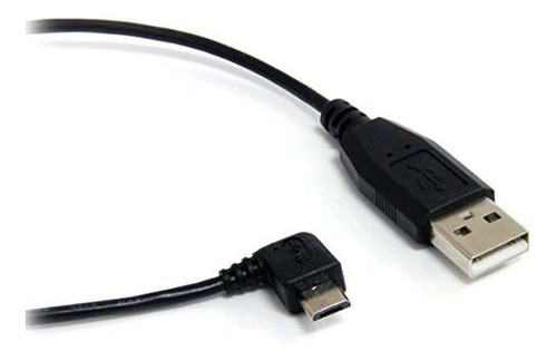 Cable Usb Micro Con Ángulo Recto - 30cm - Negro