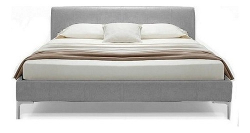 Cama Matrimonial Haricot Color Gris