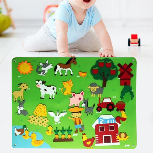 Juguete Educativo De Aprendizaje De Tablero Ocupado Granja