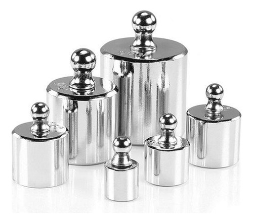 Set De Pesas De Calibración De Acero Plateado Para Básculas
