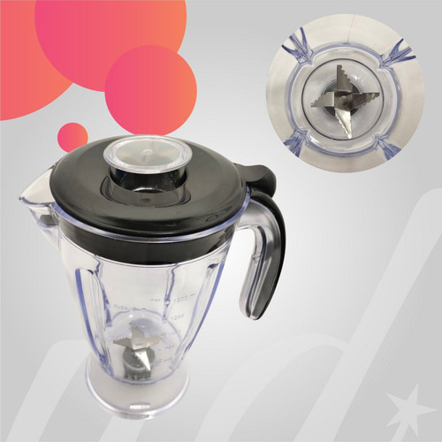 Copo Liquidificador Compativel Walita Ri7774 Ri7775 Preto