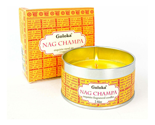 Vela Aromática Perfumada Decorativa Goloka 70g Fragrância Nag Champa