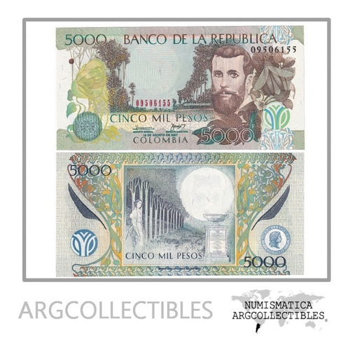 Colombia Billete 5000 Pesos 2007 P-452 Unc