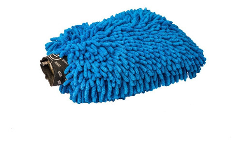 Guante De Microfibra Doble Cara Lavado De Autos Sin Rayones Color Azul