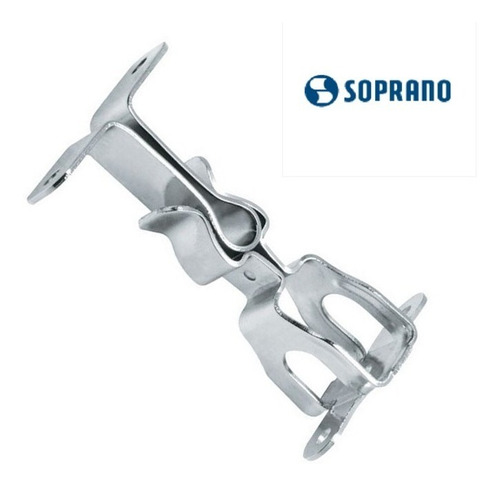 Imagem 3 de 3 de Prende Porta Fixador Porta Parede Soprano Metal Kit 03 Unds