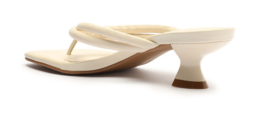 Imagem 3 de 6 de Sandália Feminina Mule Salto Fino Baixo Tiras - My Shoes