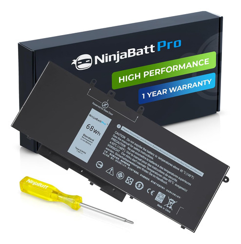 Ninjabatt 68wh Gjknx Batería Para Portátil Dell Latitude 7,6