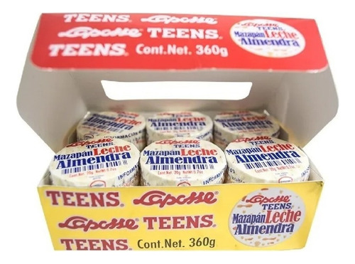 Laposse Teens Mazapan Leche Con Almendras 18 Pzas