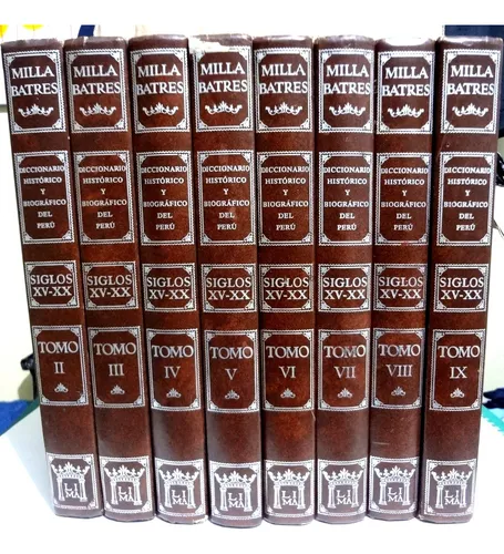 comprar Diccionario Histórico Y Biográfico Del Perú 8 De 9 Tomos