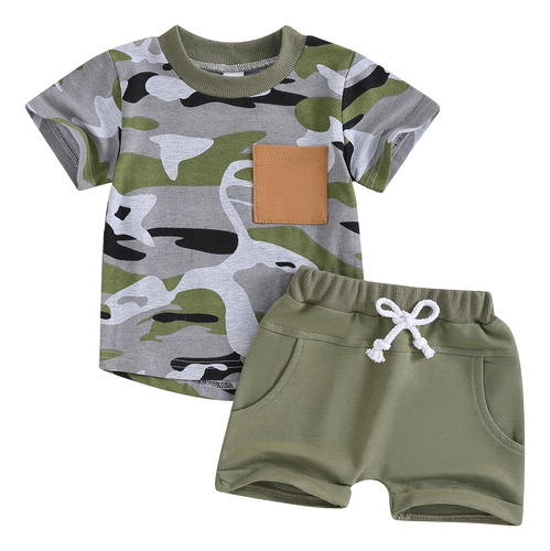 Conjunto De Ropa De Verano Para Bebe Y Nino, Camiseta De Man