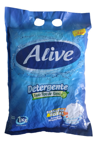 Bulto Detergente Alive De Kilo Con Blanquedor 12 Unidades