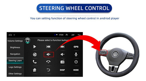 Auto Estéreo Pantalla Carplay Con Gps Bt 9 Pulgadas Para Vw
