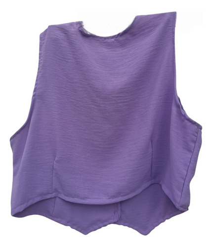 Conjunto Chaleco Y Short Juvenil Lila Lisa Unitalla