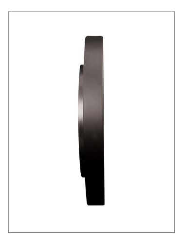 Relógio de Parede Herweg Design Moderno com 35 Cm Preto Fosco Gourmet Sala Jantar Escritório Consultório Casa Quarto Elegante Decoração Neutra 6869