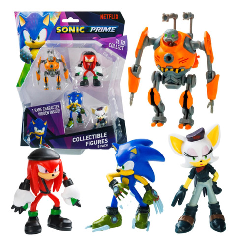 Muñecos Pack X5 Sonic Prime Netflix Set Infantil Original