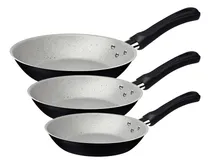 Comprar Jogo De Frigideiras Tramontina Alumínio Caribe 3 Pç Preto
