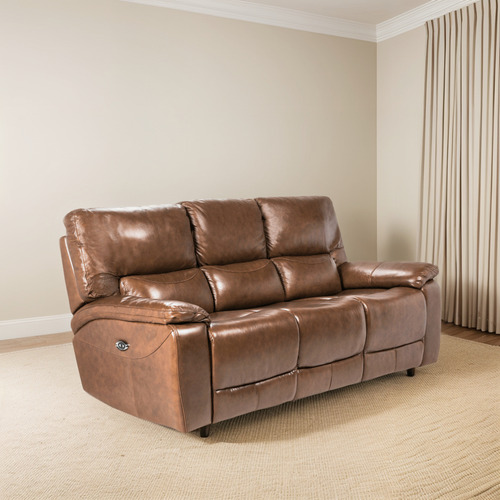 Rosen Sofá Reclinable Poch Cuero 3 Cuerpos
