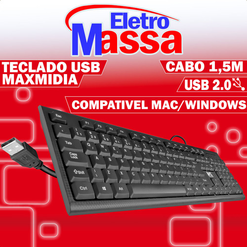 Teclado Ergonômico Usb Preto Caixa De Som Auricular Caixinha P2 Kit Computador Notebook