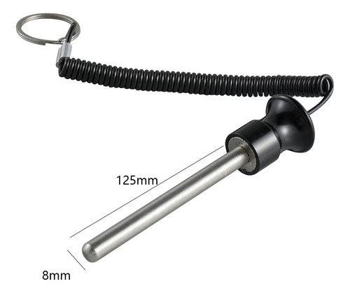 Pasador De Pila De Pesas Portátil Con Pieza Negro 8mmx125mm
