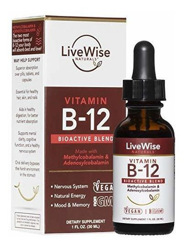 Suplemento - La Vitamina B12 Sublingual Líquido Totalmente N