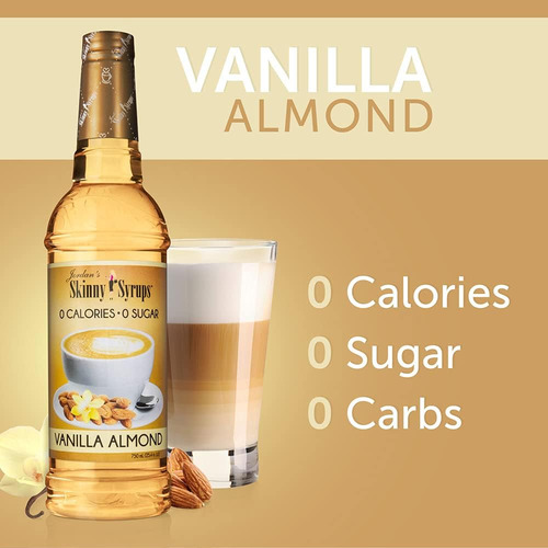 Jordan's Skinny Syrups Vainilla Almond Jarabe Para Cafe