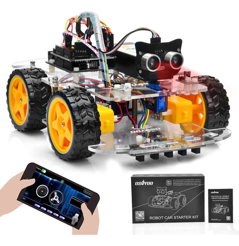 Osoyoo Kit De Arranque De Coche Robot Para Arduino | Aplicac