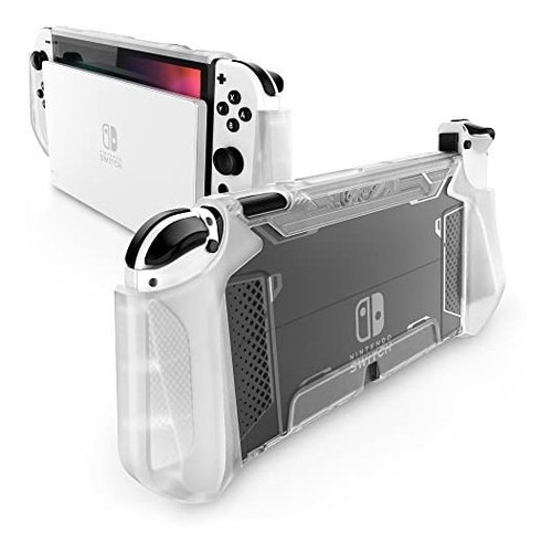 Funda Resistente Para Nintendo Switch Oled Tpu Grip Clear