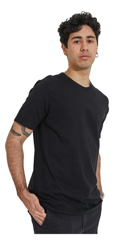 Remera Basica Algodon Hombre Lisa Premium Regular Fit