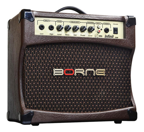 Amplificador de guitarra Borne Infinit Combo. Cv80 Marrón, color marrón oscuro,