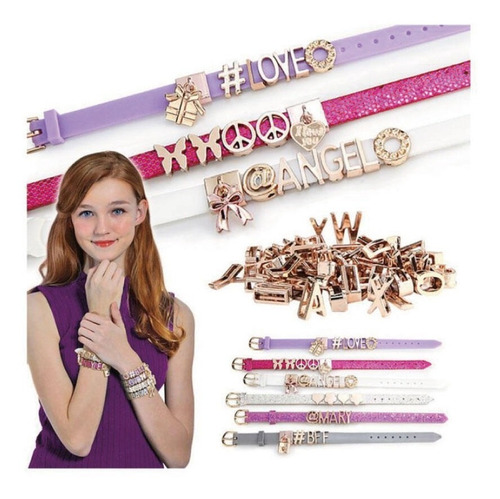 Imagen 3 de 6 de Kit Bisutería Para Crear Pulseras Joyas Para Niñas