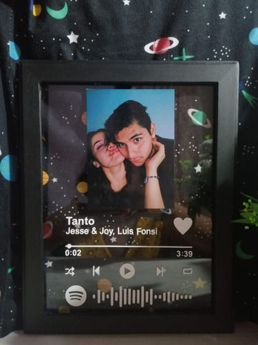 Cuadros Personalizables De Spotify Marco De Madera 10 Pz