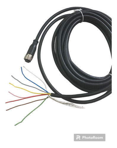 C8d5 Cable Recto Hembra  M12 8 Polos 5 Metros Reer