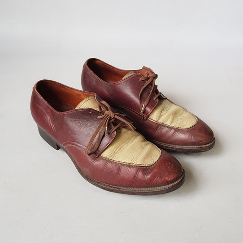 Imagen 1 de 10 de Antiguo Par Zapatos De Golf 1940 New Boston 7o 2199
