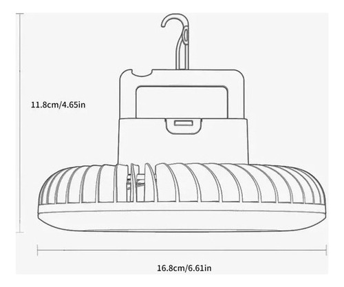 Bh Para Mini Ventilador De Camping Con Iluminación Portátil