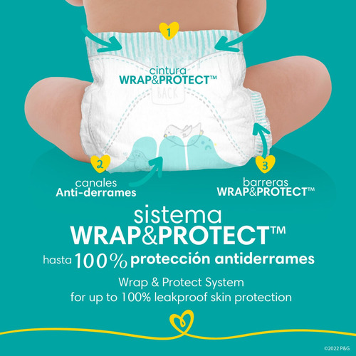 Pañales Swaddlers Etapa 7, 70 Piezas Bebés De 18.5kg Pampers Extra Grande (xg) Sin Género