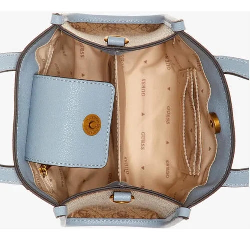 Mini Bolsa Crossbody Guess Caf Con Azul Nueva Y Original 1 998