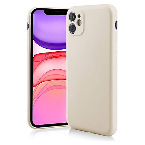 Funda Para iPhone 11 6.1 Crema-colorojo Blanco Full Silicon