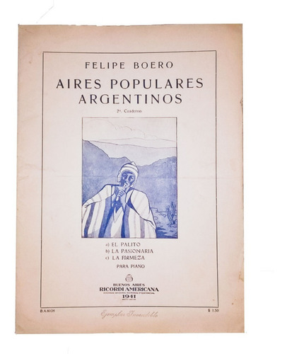 Aires Populares Argentinos, Felipe Boero, Para Piano, Mb (Usado)